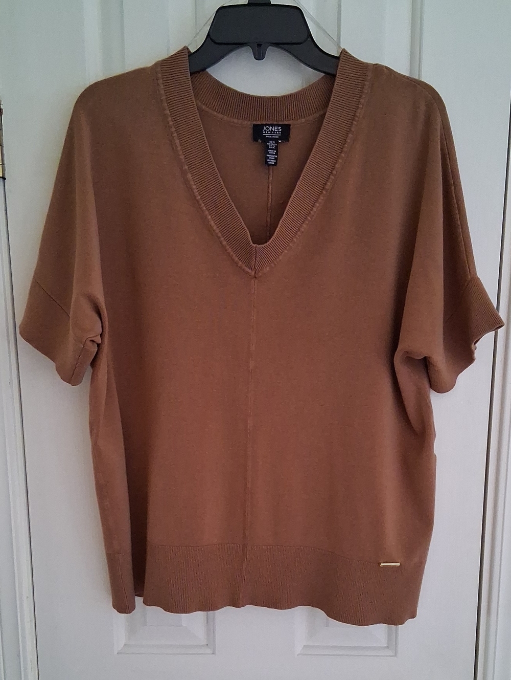 Jones New York V-Neck Short Sleeve Sweater 1X